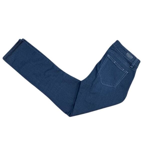 PAIGE Denim - Paige Skyline Skinny 5-Pocket Mid-Rise Jeans in Dark Blue Wash – Size 26